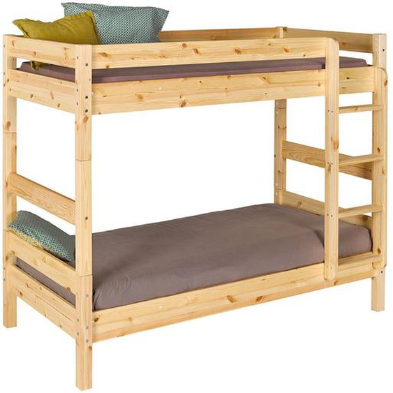 Pack Lit Superposé Séparable Avec 2 Matelas Bois Massif Aaron Bois Naturel