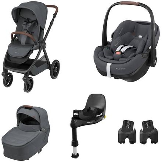 Pack Poussette Naissance Oxford+, Cosi Pebble 360 Pro 2, Embase Familyfix 360 Pro Twillic Graphite