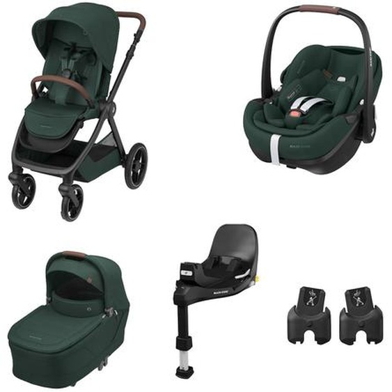Pack Poussette Naissance Oxford+, Cosi Pebble 360 Pro 2, Embase Familyfix 360 Pro Twillic Green