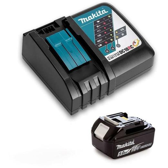 Pack Power 18V lxt (1x5,0 Ah) avec chargeur rapide simple Makita 191B51-7