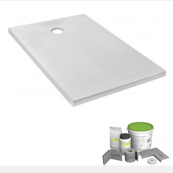 Pack receveur de douche 160 x 80 Ipso rectangle blanc + Kit détanchéité WEDI