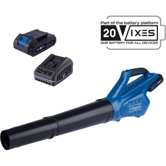 Souffleur de Feuilles SCHEPPACH C-BL700-X, 20V IXES, Sans Fil, 155 km/h, Batterie 2Ah + Chargeur