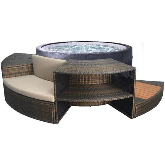 Pack spa semi rigide rond vita + mobilier Netspa 4 places - ø 156 x h 70 cm