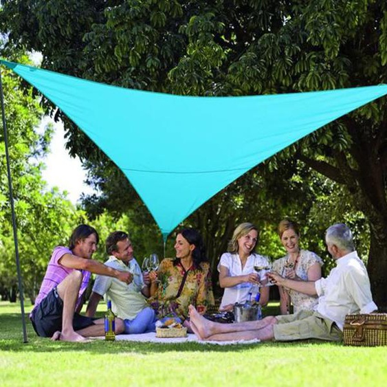 Pack voile dombrage triangulaire Camping Serenity 3,6m azur - JARDILINE - VK360 AZUR