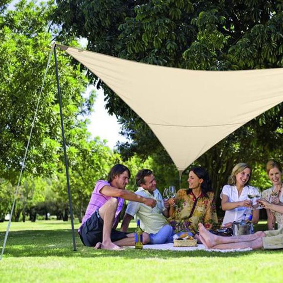 Pack voile dombrage triangulaire Camping Serenity 5m sable - JARDILINE - VK555 SABLE