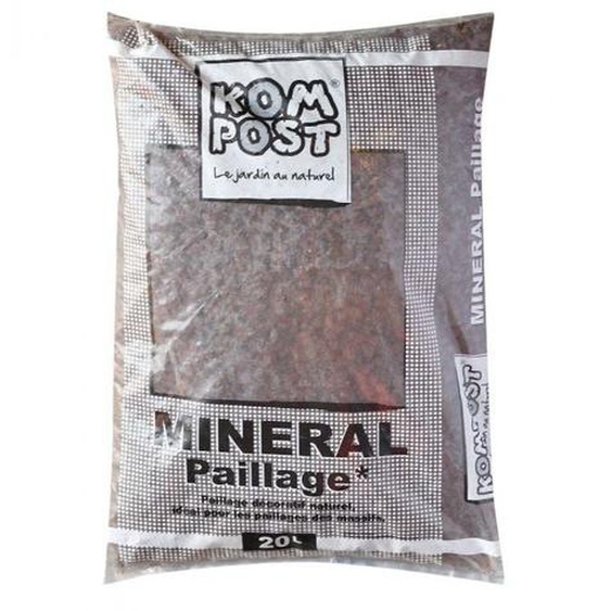 Paillage minéral en pouzzolane rouge 20/40mm, sac de 20 litres - KOM34
