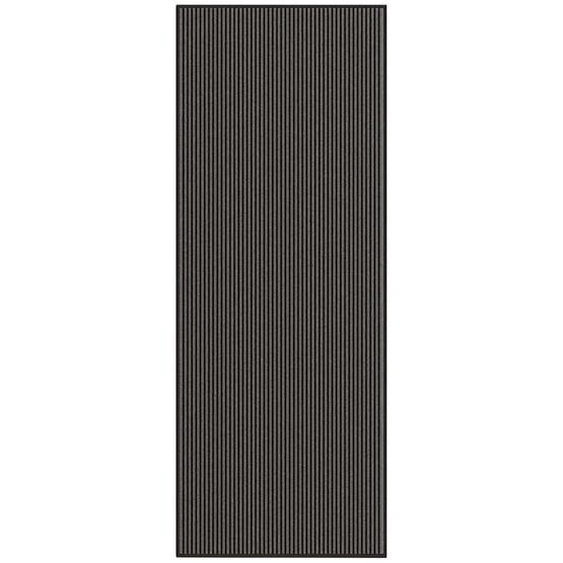 Paillasson noir et gris à rayures 115x300 cm