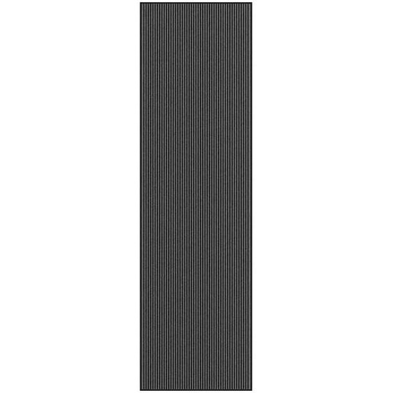 Paillasson noir et gris à rayures 115x400 cm