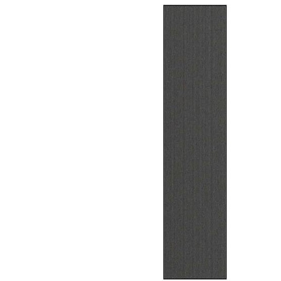 Paillasson noir et gris à rayures 115x500 cm