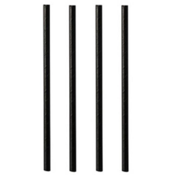 Paille en papier pure, 150 mm, noir
