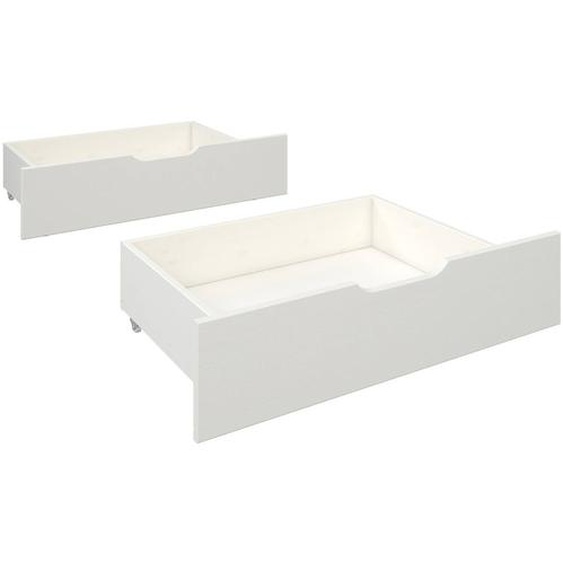 Paire De Tiroirs Pour Lit Superposé Pin Massif Naturel Isidore Blanc