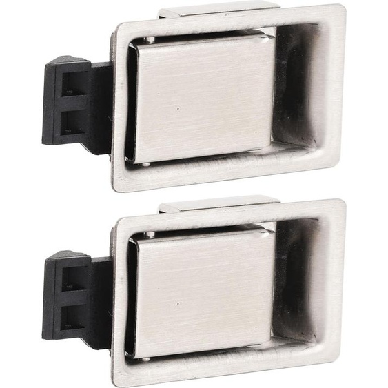 Paire de verrous de poignée de boîte à outils en acier inoxydable pour un montage affleurant, palettes adaptées pour les remorques de bateaux de camping-cars