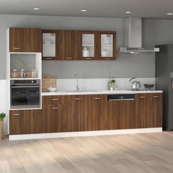 Armoire de cuisine - TMISHION - PAL815566 - Chêne marron - 80x46x81,5 cm - Bois dingénierie