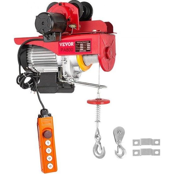 Palan électrique à câble dacier 1 t, 1 300 W, système de sécurité, télécommande
