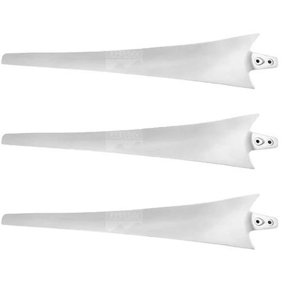 Pale déolienne, montage DIY, fibres de carbone haute résistance, 3 lames, blanc