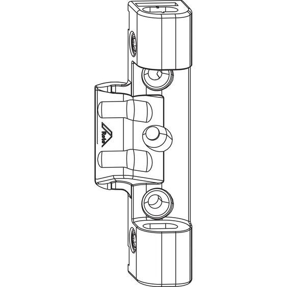 Palier de butée ROTO NX T réglable latéralement 12/20 bois 9/13V 2 tenons de perçage 7 mm argenté