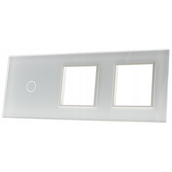 Panel modulable Livolo verre cristallin blanc 3 modules