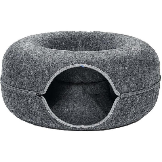 Panier à beignets pour chats et chiens - Gris - Diamètre 61 cm - Panier pour chats - Panier pour chiens