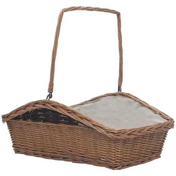 Panier à bois de chauffage avec poignée 61,5x46,5x58 cm Marron