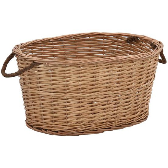 Panier à bois de chauffage poignées de transport 56x40x28 cm