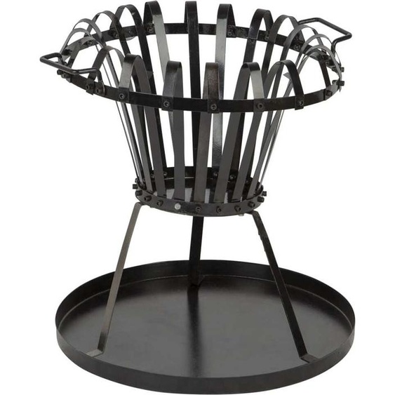 Panier à feu Practo Garden avec grille, noir