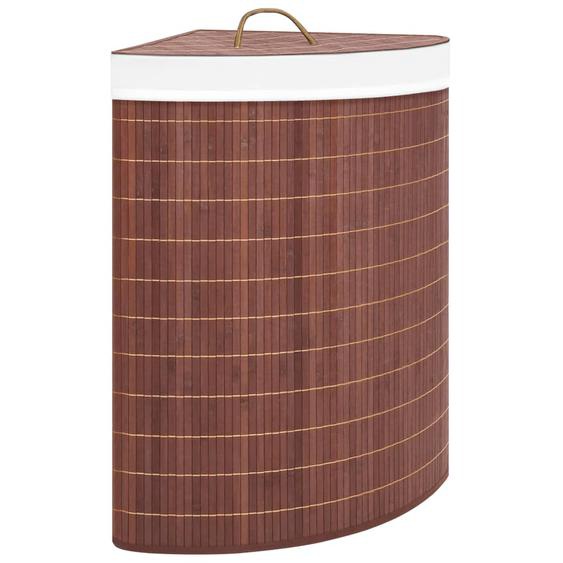 Panier à linge dangle Bambou Marron 60 L