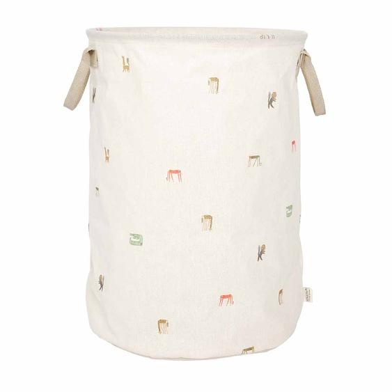 Panier À Linge En Polyester Mini Blanc