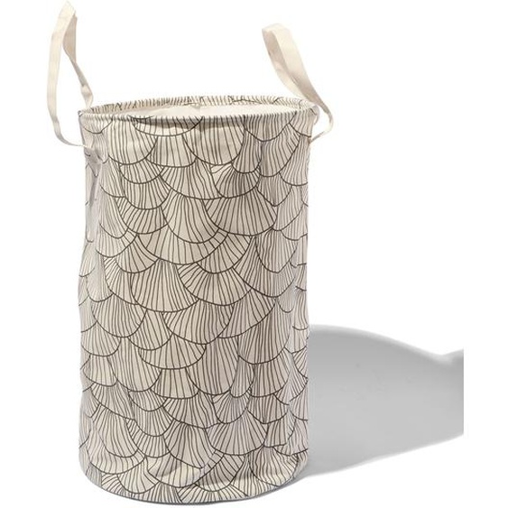 Panier À Linge En Toile Ø37x59 (blanc)