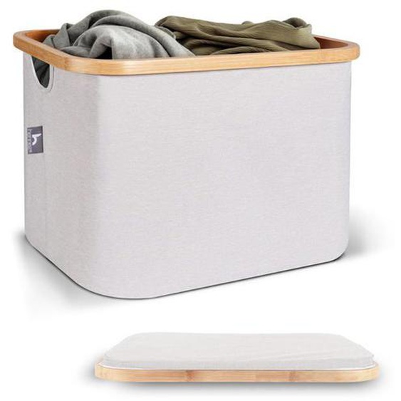Panier à linge sale en tissu 40L - Bac à linge étagère ikea kallax - Boite de rangement pliable