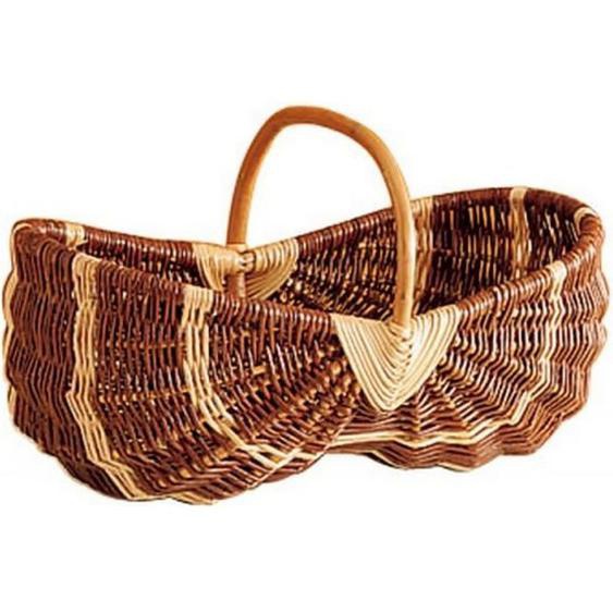 Panier bourguignon osier brut et blanc PMA2150