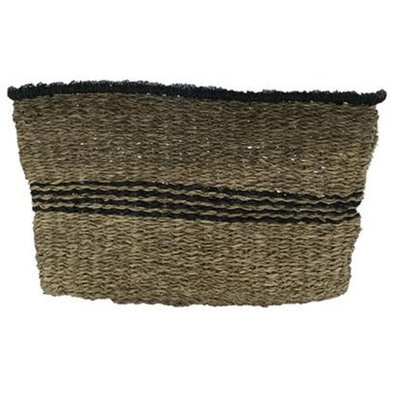 Panier bourrrelet tressage naturel et noir