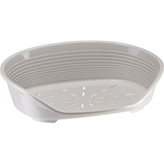 Panier Chien en Plastique Siesta Deluxe, 70,5 x 52 x 23 cm, Gris, Anti-dérapant