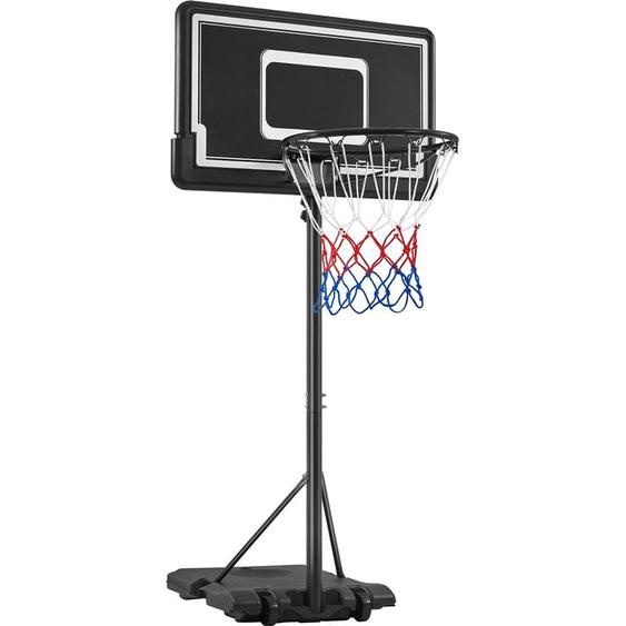 Yaheetech - Panier de Basket Réglable en Hauteur, avec roulettes, Base de Lestage Panneau et Arrière Solide, Extérieur/Intérieur, pour Enfants et