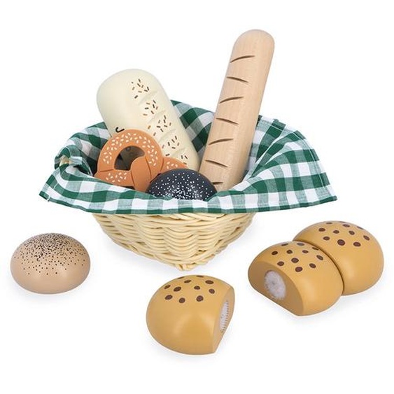 Panier De Boulangerie, Bois Fsc, Mamie Soleil Multicolore