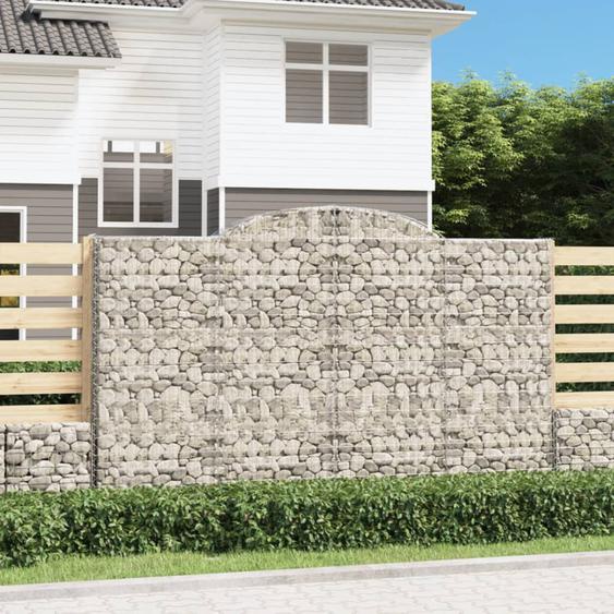 Panier de gabions arqué 300x30x180/200 cm Fer galvanisé