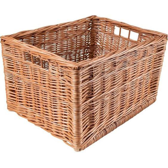 Panier de Rangement en Osier - CREATIVE HOME - 40 x 30 x 16 cm - Marron - Paille - Fibre naturelle