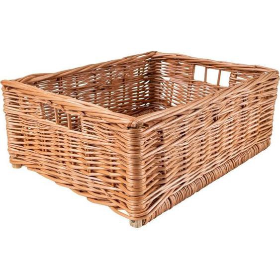 Panier de Rangement en Osier - CREATIVE HOME - 40 x 30 x 16 cm - Marron - Paille - Osier - Fibre naturelle