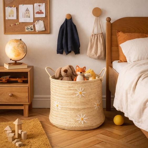 Panier De Rangement Marguerite Naturel