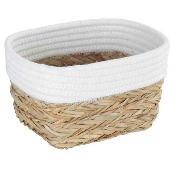 Panier de rangement Rika M blanc