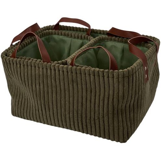 Panier De Rangement Tissu Côtelé - Lot De 3 -