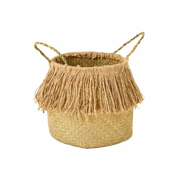 Panier De Rangement Tressé En Herbier Marin -