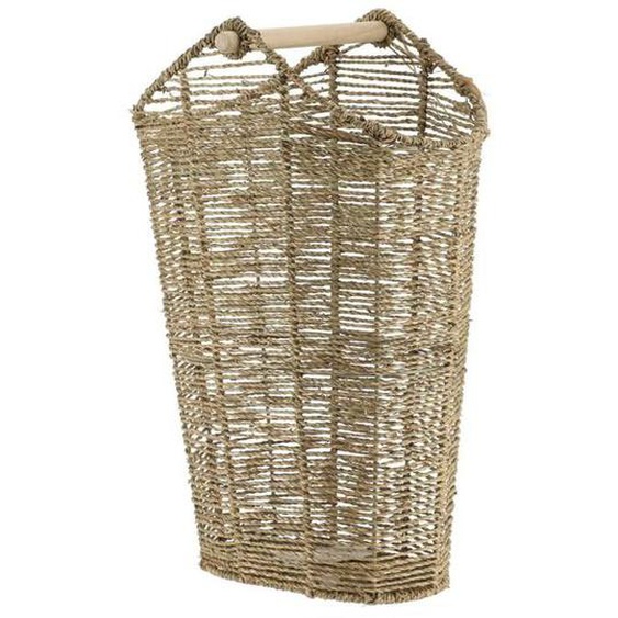 PANIER DEROULEUR ET RESERVE PAPIER WC MATIERE VEGETALE 24X35X55 CM - NATUREL - Tendance