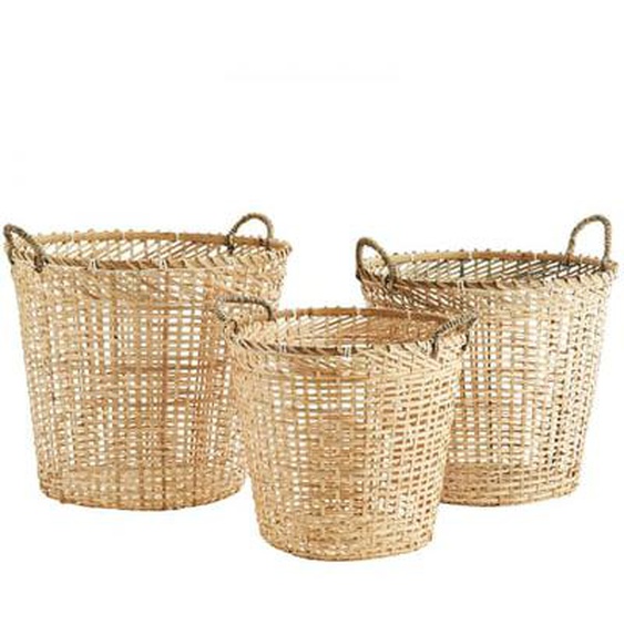 Lot de 3 paniers en bambou