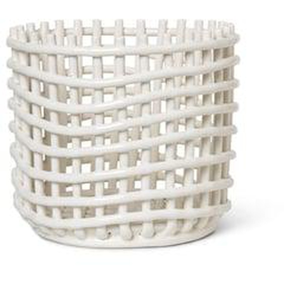 Panier en céramique - off white - grand