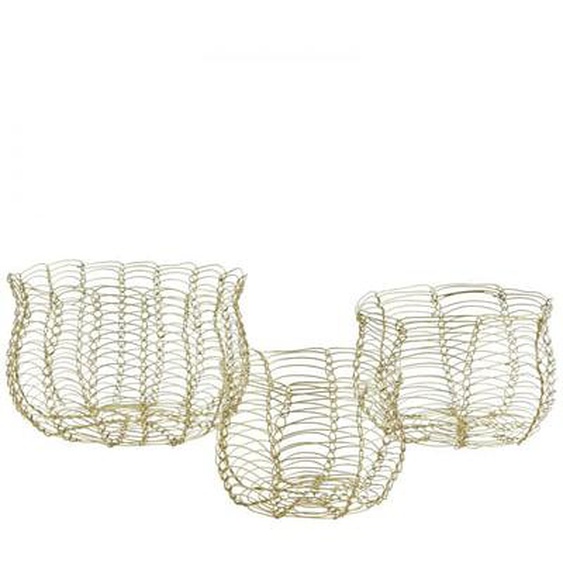 Lot de 3 paniers en fils de fer