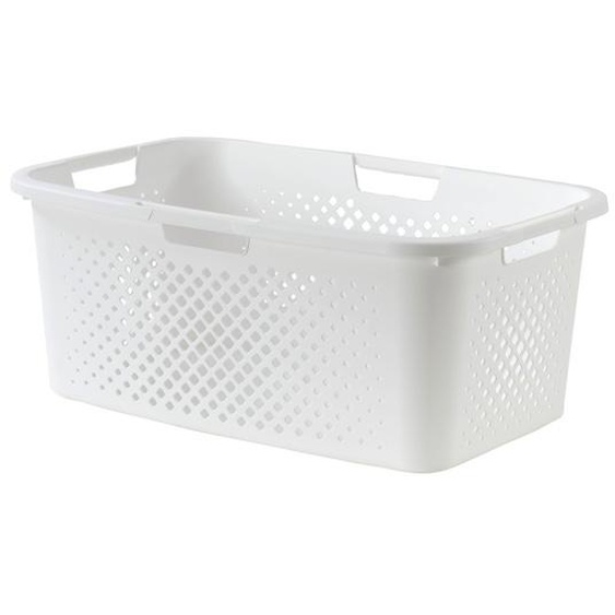 Panier en plastique blanc Pixel 58x38x23,5cm - 40L