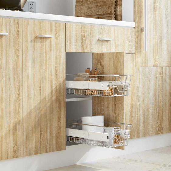 Panier en treillis métallique 2 pcs 300 mm Argenté