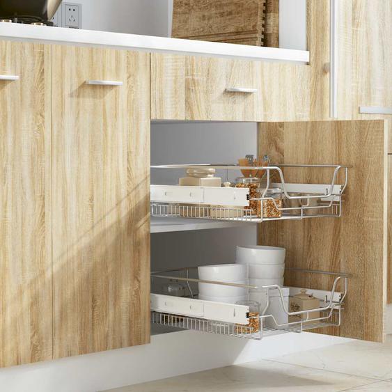 Panier en treillis métallique 2 pcs 500 mm Argenté