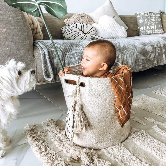 Panier Enfant En Coton Leaf Natural Naturel