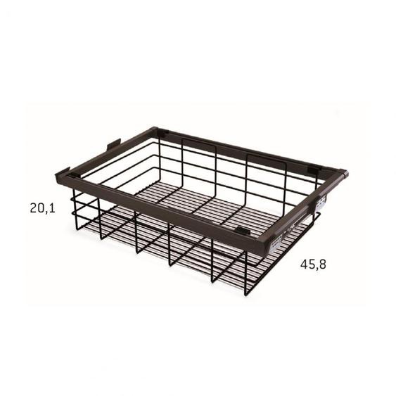 Panier métallique coulissant pour intérieur darmoire personnalisé niche 96,2 cm